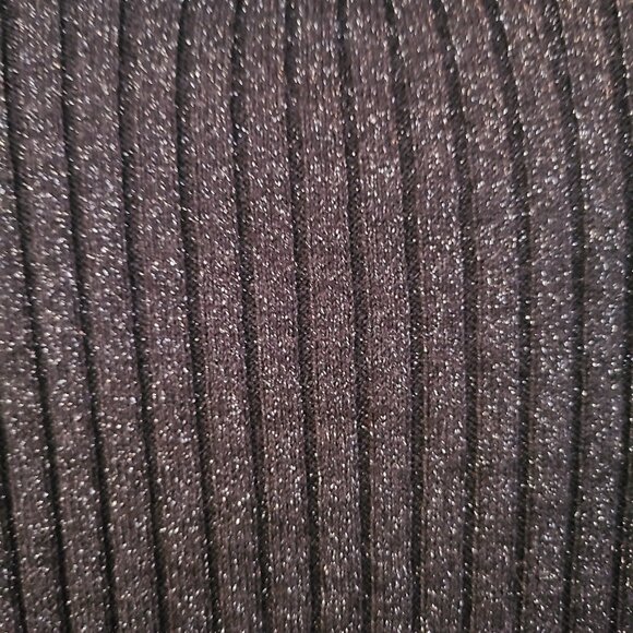 Chico's Gray Silver Ribbed Glitter Metallic Turtleneck Pullover Sweater SZ XL /3 - Picture 4 of 7